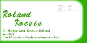 roland kocsis business card